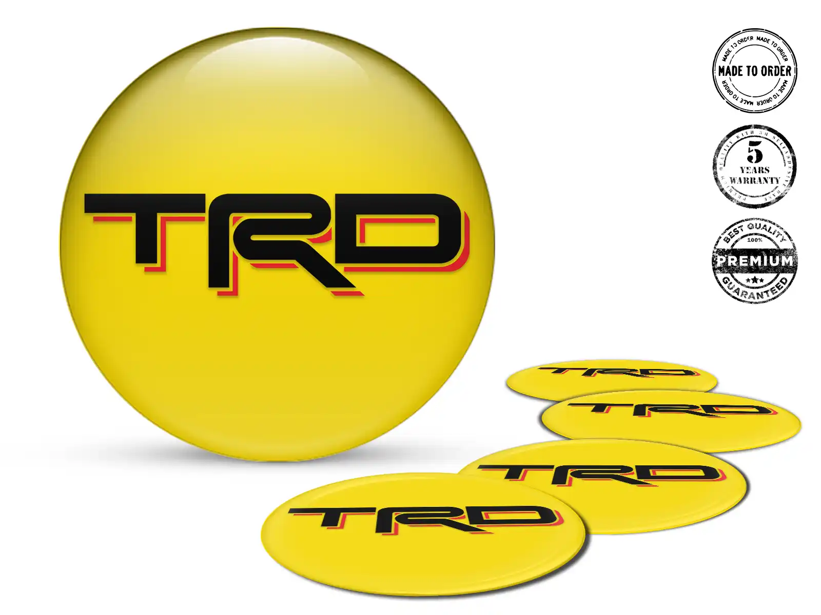 Toyota TRD Calcomanías de Aro Logo Etiquetas Silicona Premium